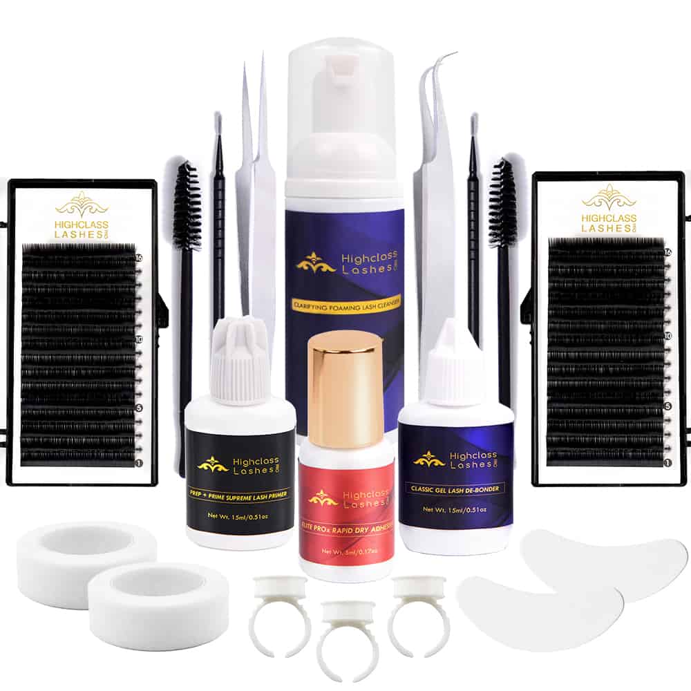 Eyelash Extension Kit Beginner’s Starter Essentials Set - Mink Like Individual Lashes